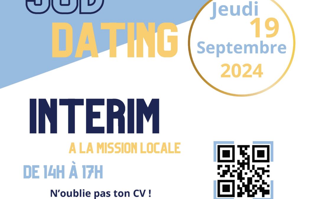 Job dating intérim le jeudi 19 septembre